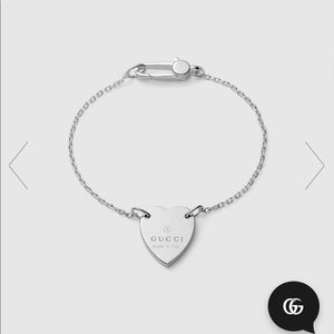 Gucci silver heart bracelet
